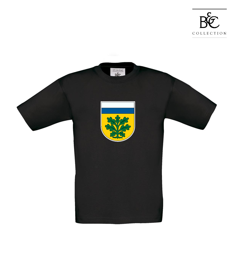 B&C Kinder T-Shirt Black "Anton Frontprint"