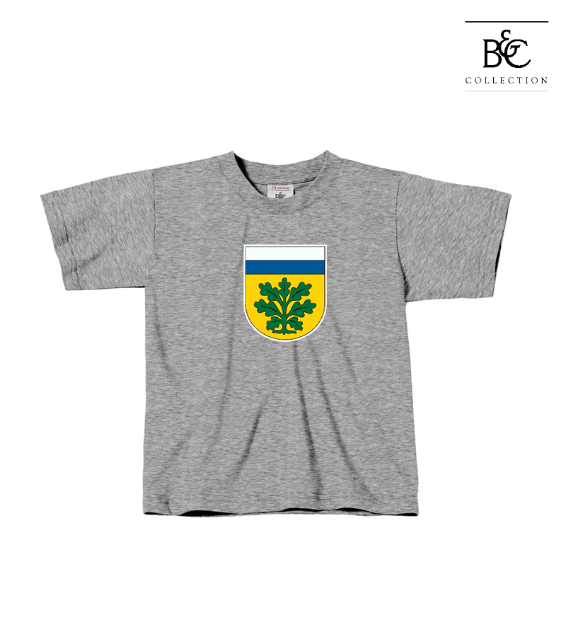 B&C Kinder T-Shirt Sports Grey "Anton Frontprint"
