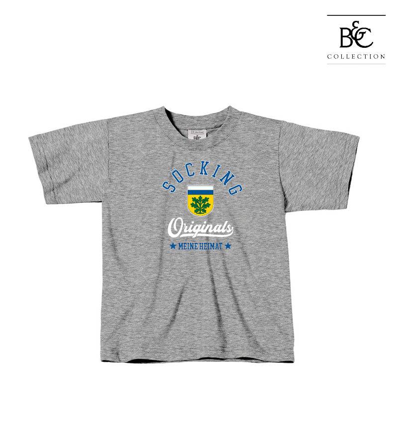 B&C Kinder T-Shirt Sports Grey "Jacob"