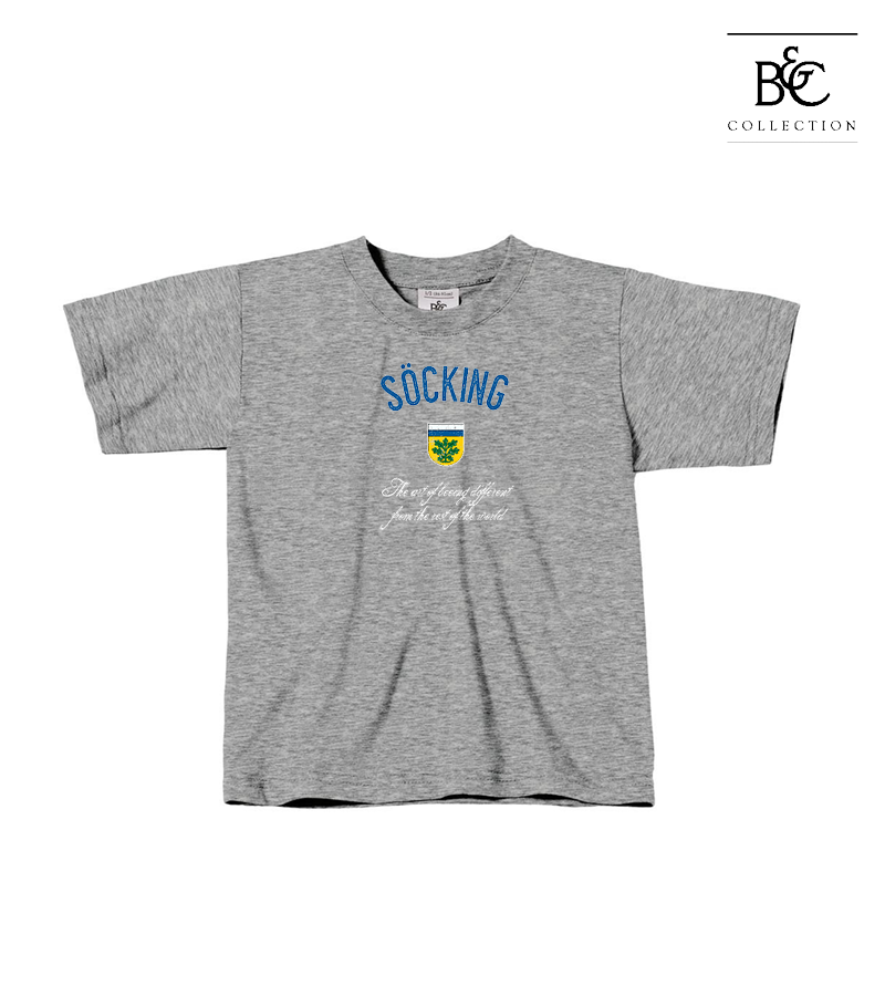 B&C Kinder T-Shirt Sports Grey "Isack"