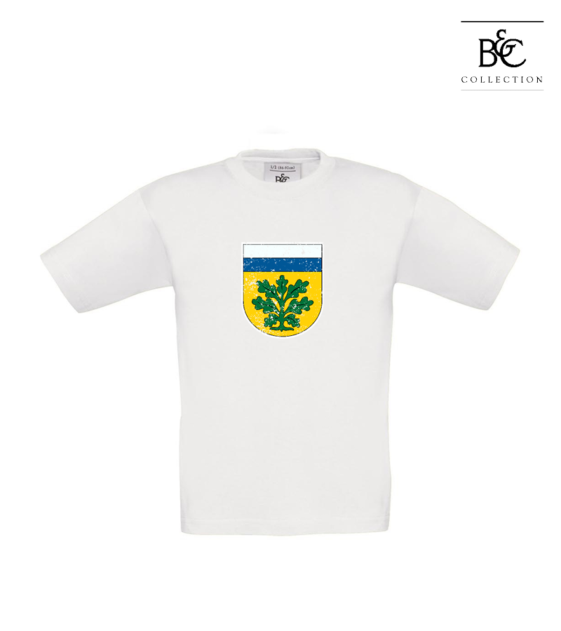 B&C Kinder T-Shirt White "Uwe Frontprint"