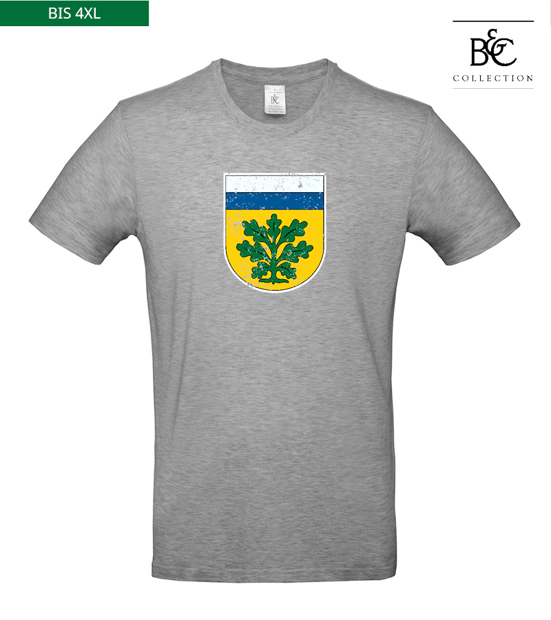 B&C Herren T-Shirt Sports Grey "Uwe Frontprint"