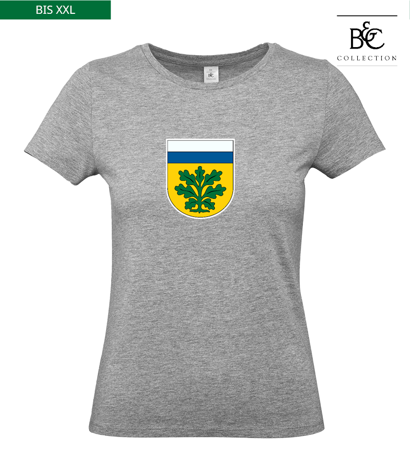 B&C Damen T-Shirt Sports Grey "Anton Frontprint"
