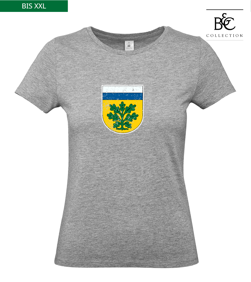 B&C Damen T-Shirt Sports Grey "Uwe Frontprint"