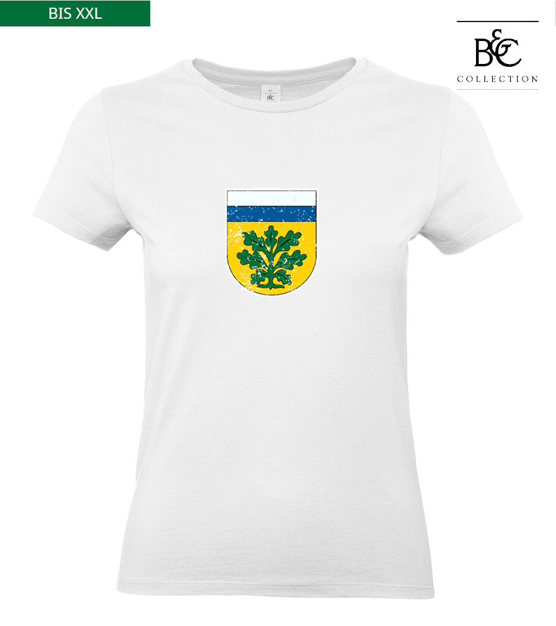B&C Damen T-Shirt White "Uwe Frontprint"