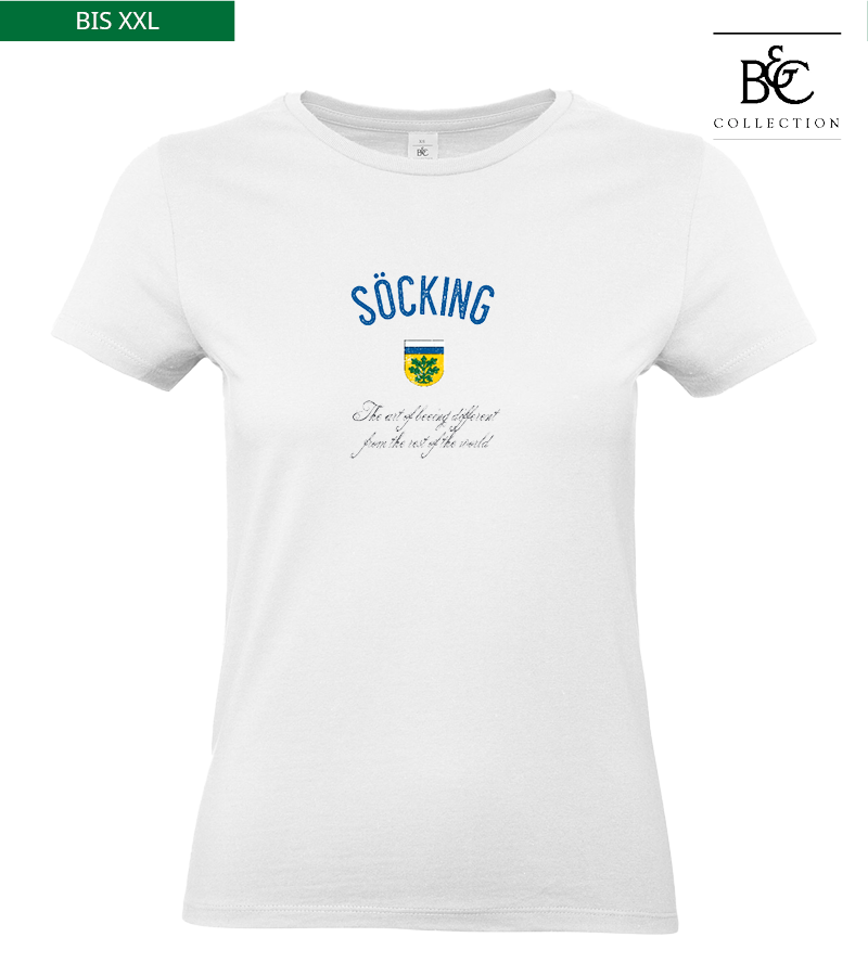 B&C Damen T-Shirt White "Isack"
