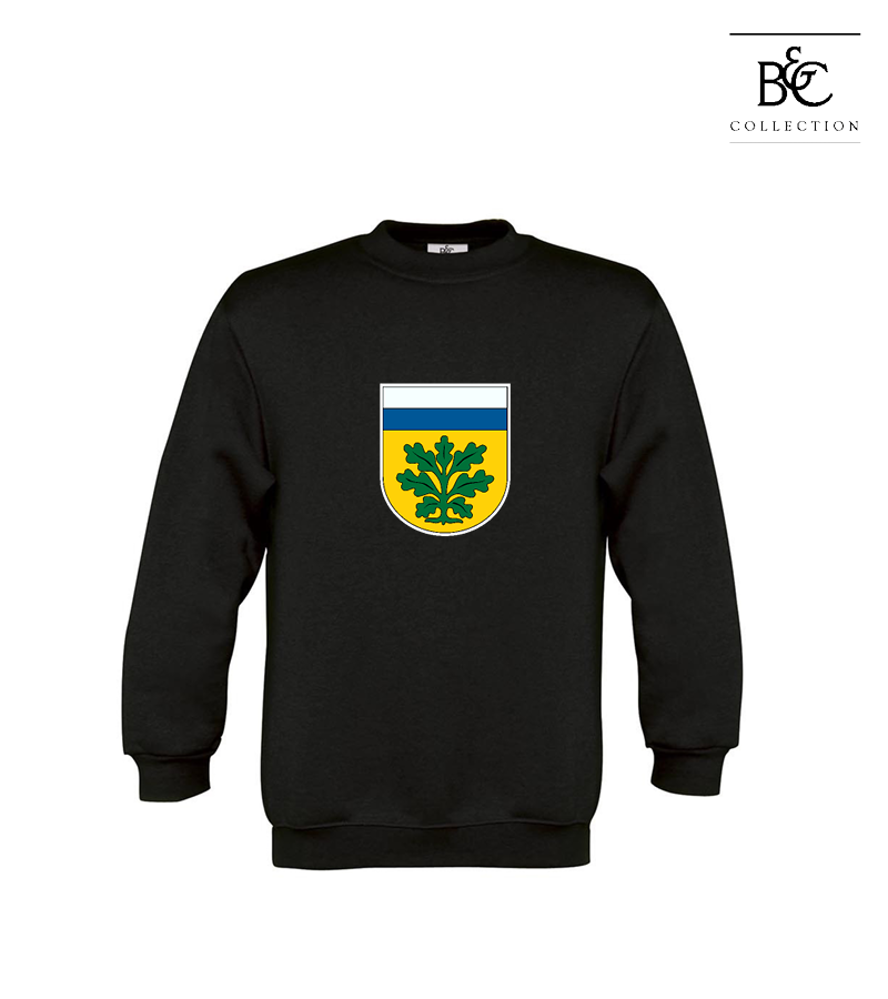 B&C Kinder Sweatshirt Black "Anton Frontprint"