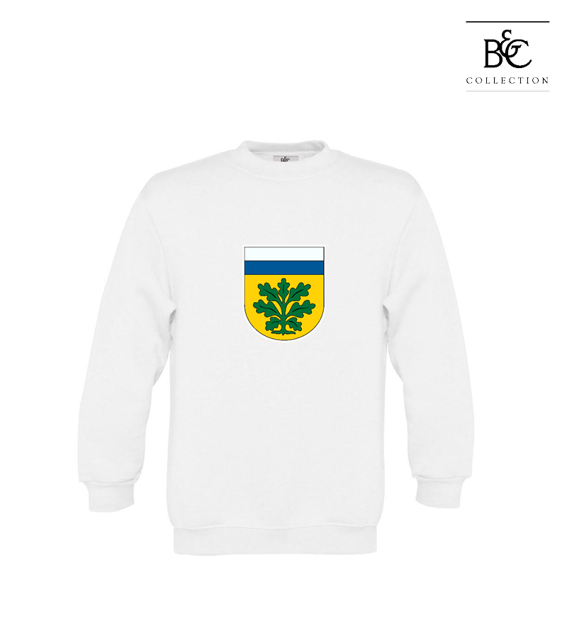 B&C Kinder Sweatshirt White "Anton Frontprint"