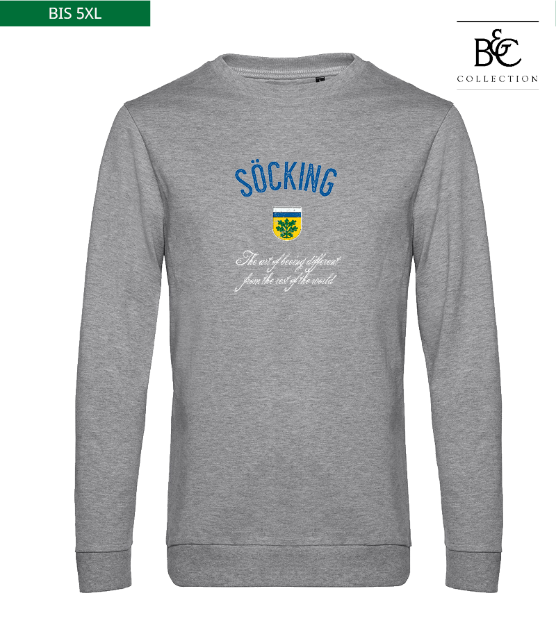B&C Herren Sweatshirt Heather Grey "Isack"