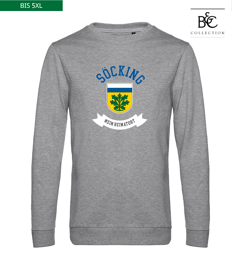 B&C Herren Sweatshirt Heather Grey "Bono"