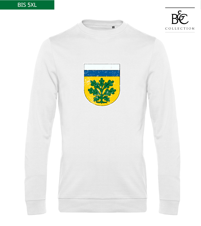 B&C Herren Sweatshirt White "Uwe Frontprint"