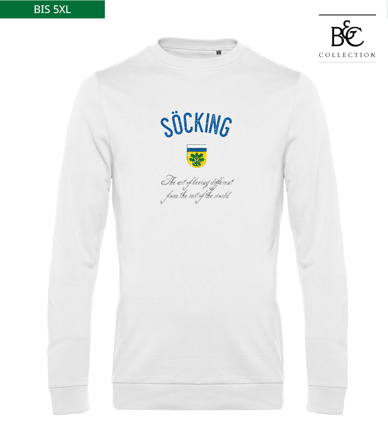 B&C Herren Sweatshirt White "Isack"