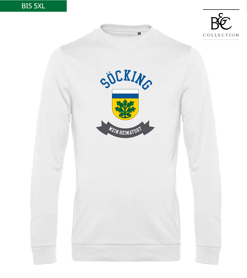 B&C Herren Sweatshirt White "Bono"