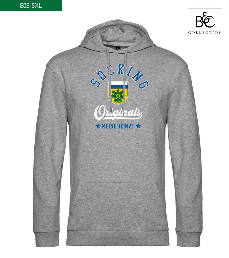 B&C Herren Hoodie Heather Grey "Jacob"