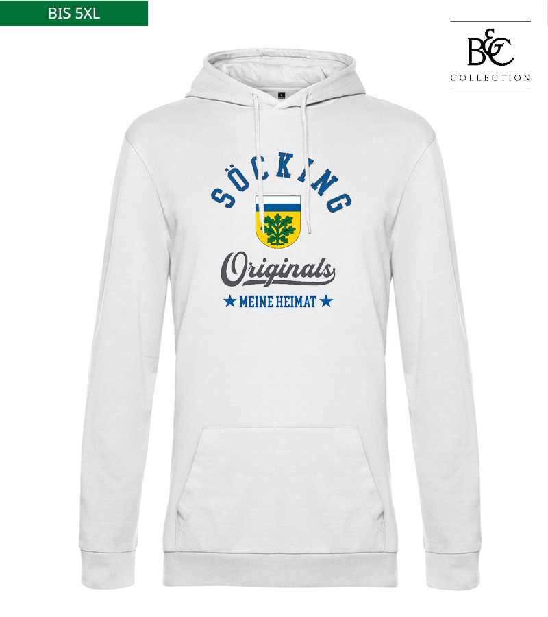 B&C Herren Hoodie White "Jacob"