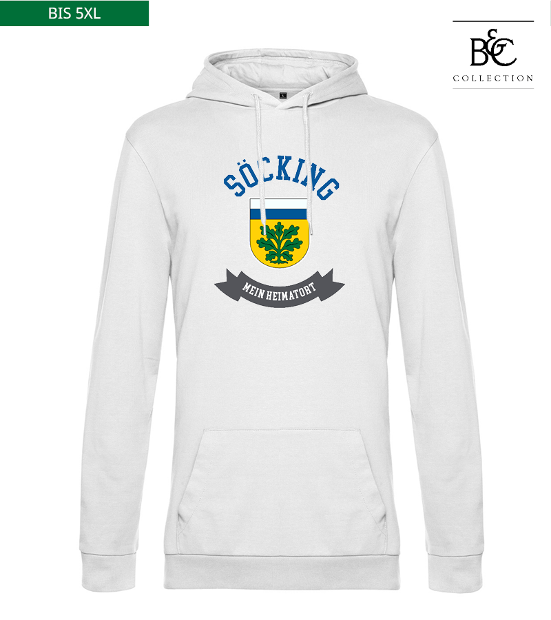 B&C Herren Hoodie White "Bono"