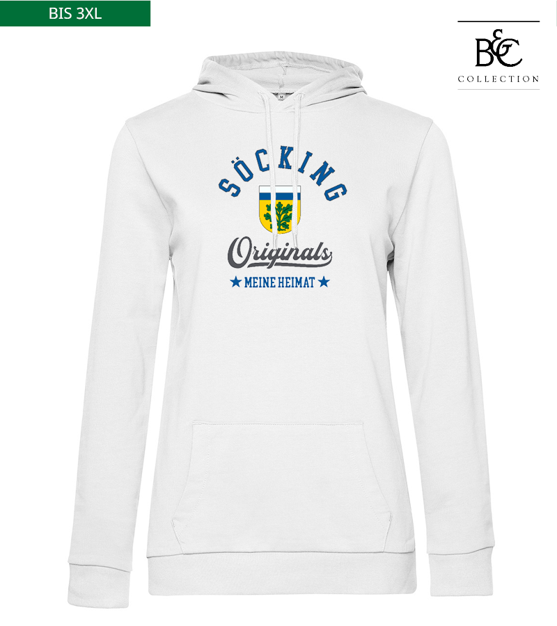 B&C Damen Hoodie White "Jacob"