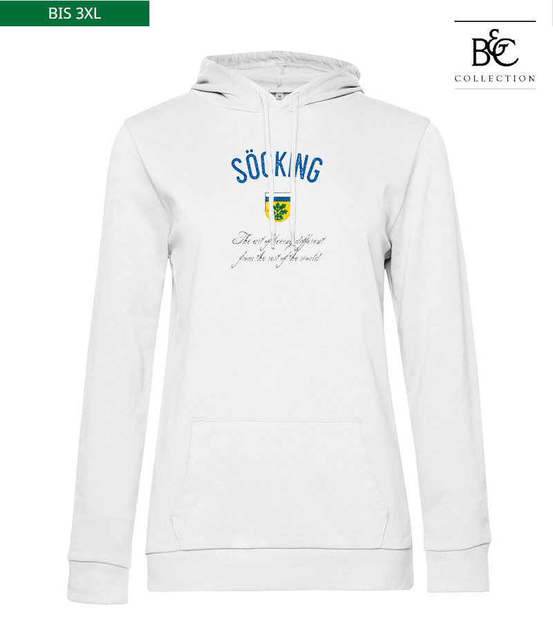 B&C Damen Hoodie White "Isack"