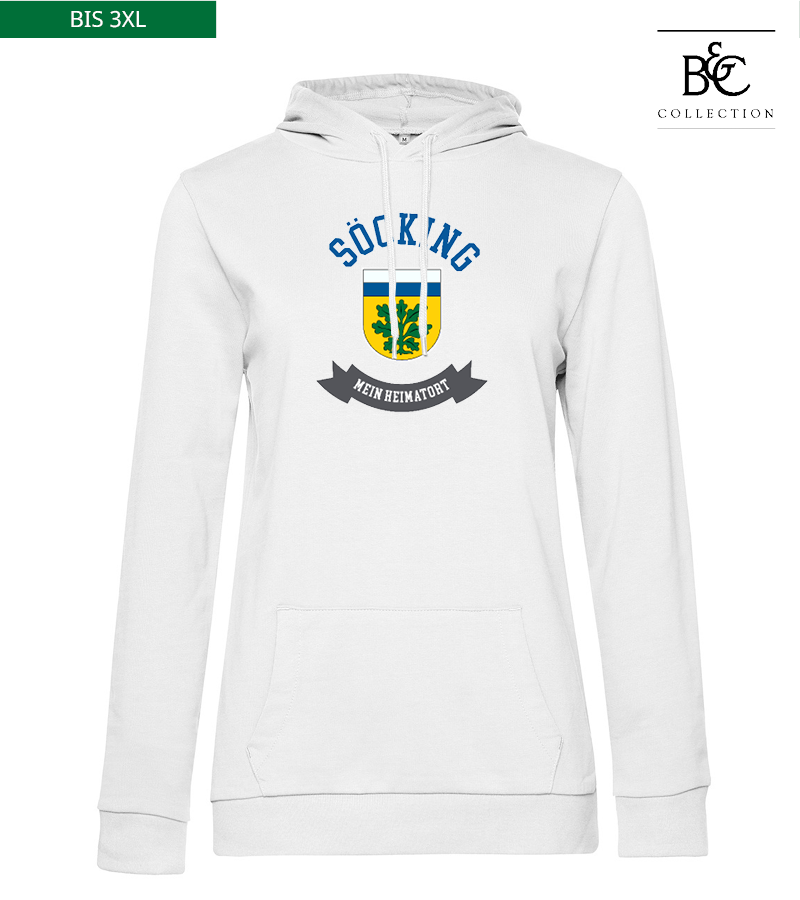 B&C Damen Hoodie White "Bono"