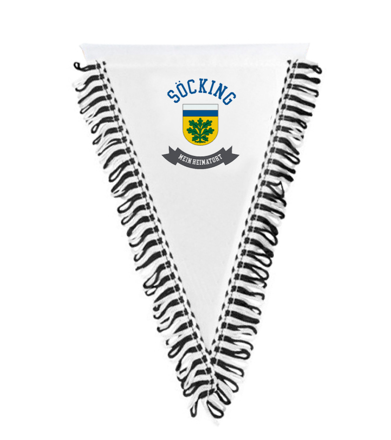 Wimpel dreieckig Black White "Bono"