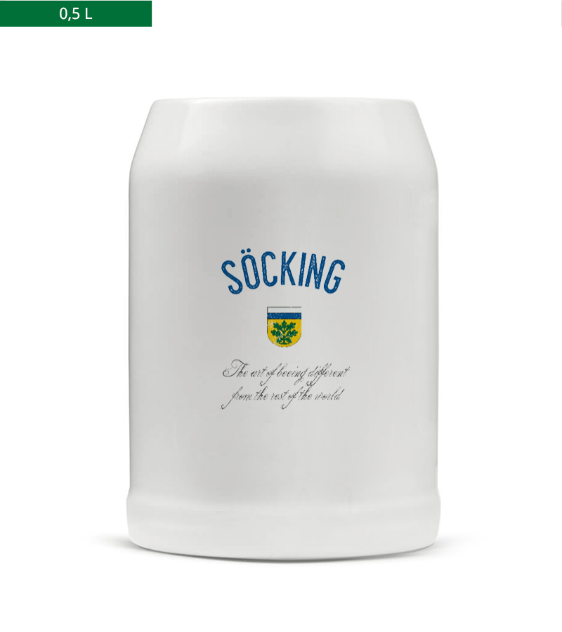Bierkrug 0,5l White "Isack" A