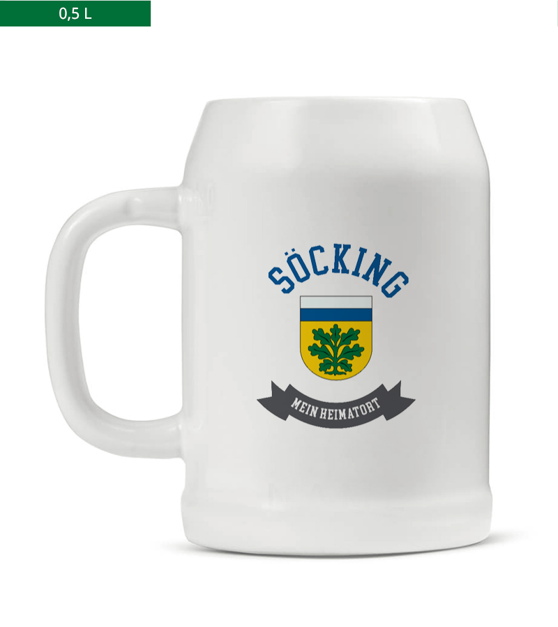 Bierkrug 0,5l White "Bono" B