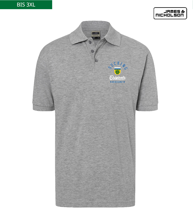 J+N Herren Polo-Shirt Heather Grey "Jacob"