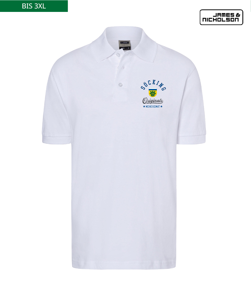 J+N Herren Polo-Shirt White "Jacob"