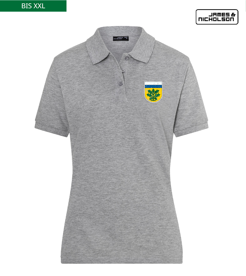 J+N Damen Polo-Shirt Heather Grey "Uwe"