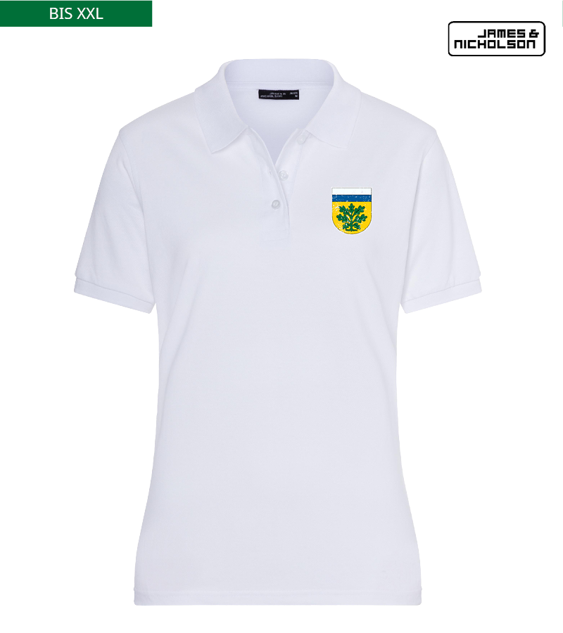 J+N Damen Polo-Shirt White "Uwe"