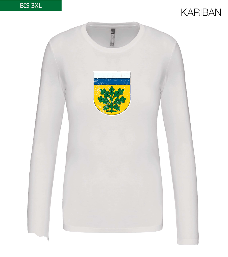 Kariban Damen Langarmshirt White "Uwe Frontprint"