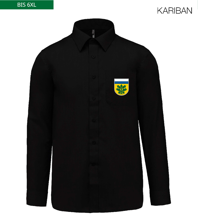 Kariban Herren Langarmhemd Black "Anton"
