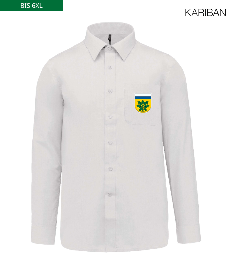 Kariban Herren Langarmhemd White "Anton"