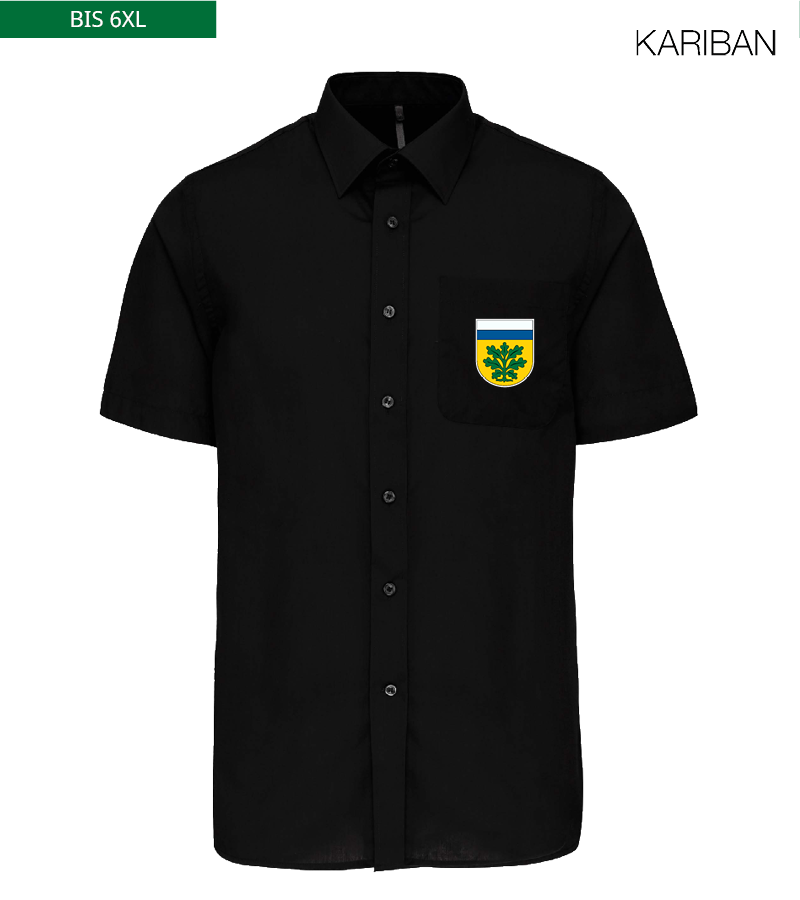 Kariban Herren Kurzarmhemd Black "Anton"