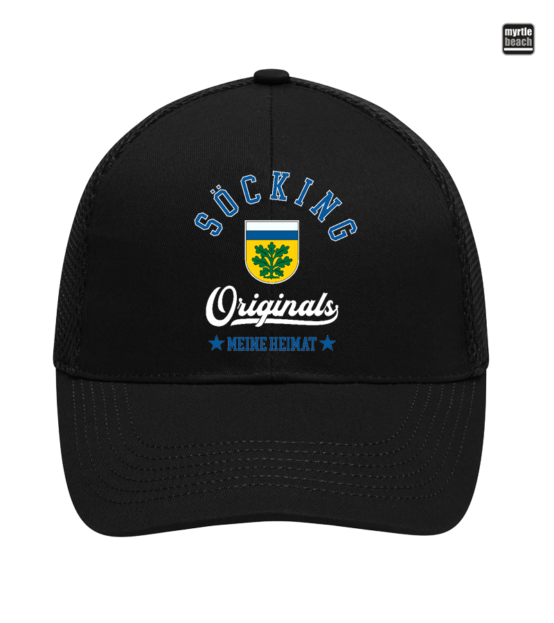 Myrtle Beach Unisex 6 Panel Air Mesh Cap Black "Jacob"