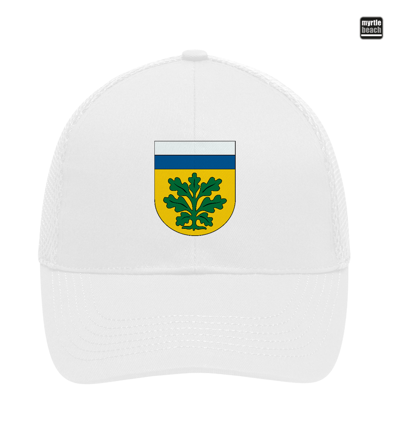Myrtle Beach Unisex 6 Panel Air Mesh Cap White "Anton"