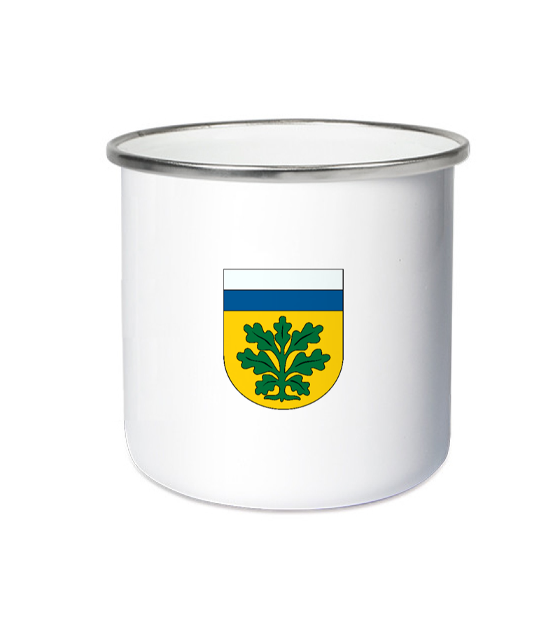 Emailletasse White Silver "Anton" A