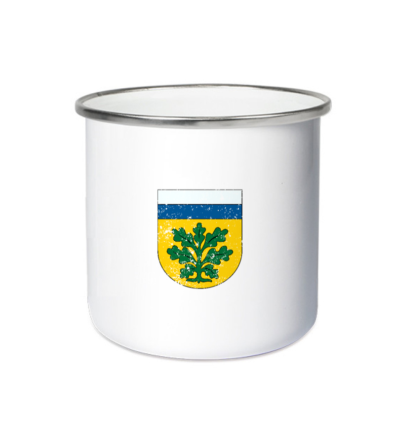 Emailletasse White Silver "Uwe" A