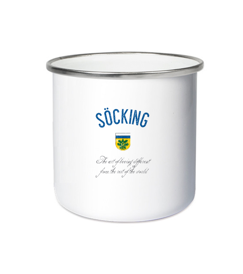 Emailletasse White Silver "Isack" A